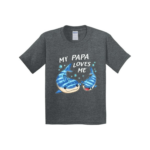Inktastic My Papa Loves Me Whale Shark Youth T-Shirt