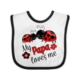 thumbnail image 1 of Inktastic My Papa Loves Me with Cute Ladybugs Boys or Girls Baby Bib, 1 of 4