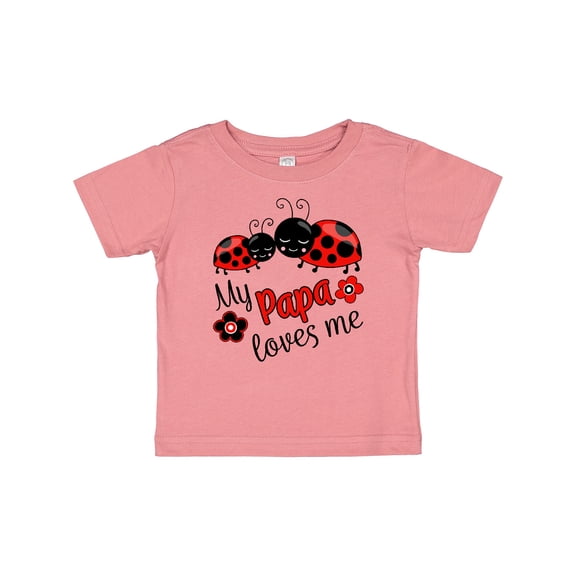Inktastic My Papa Loves Me with Cute Ladybugs Boys or Girls Baby T-Shirt