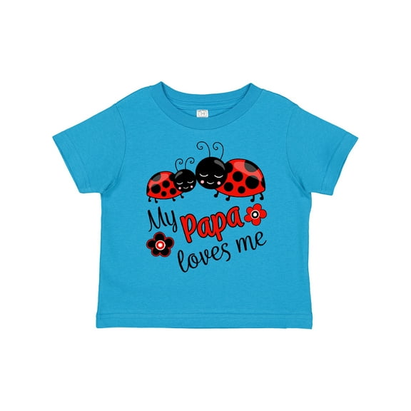 Inktastic My Papa Loves Me with Cute Ladybugs Boys or Girls Toddler T-Shirt
