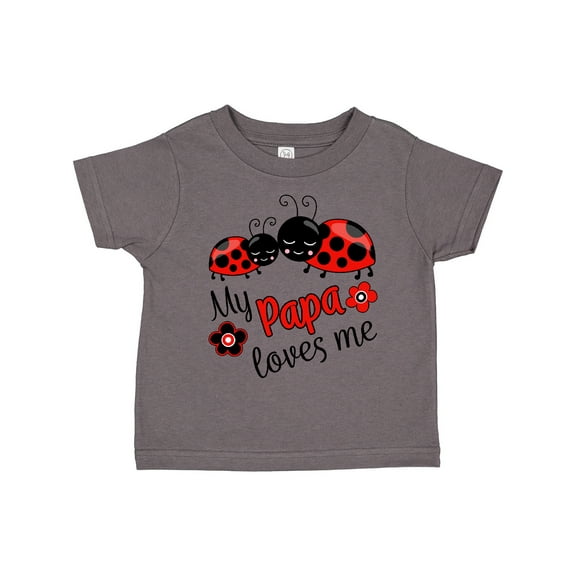 Inktastic My Papa Loves Me with Cute Ladybugs Boys or Girls Toddler T-Shirt