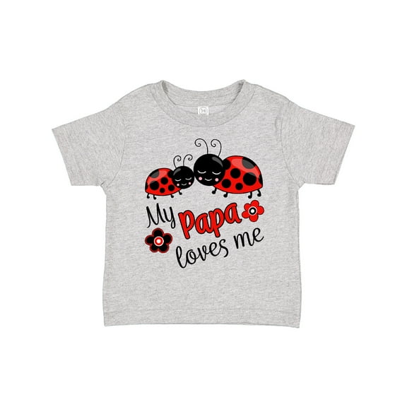 Inktastic My Papa Loves Me with Cute Ladybugs Boys or Girls Toddler T-Shirt