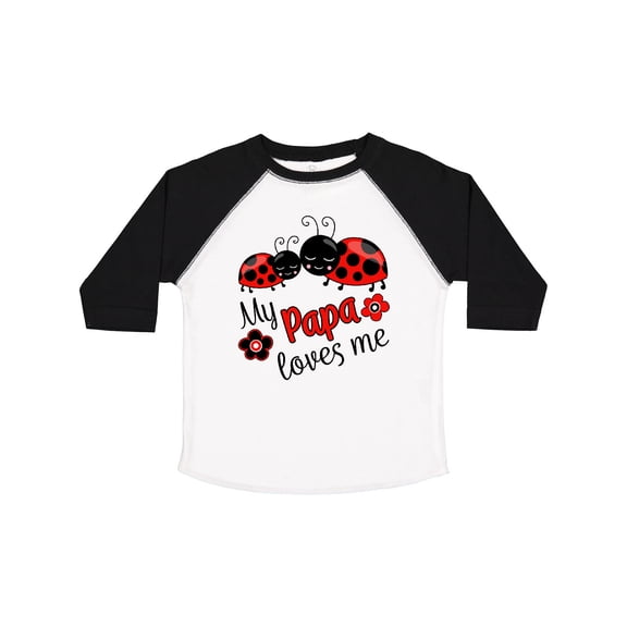 Inktastic My Papa Loves Me with Cute Ladybugs Boys or Girls Toddler T-Shirt
