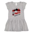 thumbnail image 1 of Inktastic My Papa Loves Me with Cute Ladybugs Girls Toddler Dress, 1 of 5