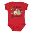 thumbnail image 1 of Inktastic My Papa Loves Me with Sloth and Hearts Boys or Girls Baby Bodysuit, 1 of 5