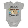 thumbnail image 1 of Inktastic My Papa Loves Me with Sloth and Hearts Boys or Girls Baby Bodysuit, 1 of 5