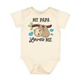 thumbnail image 1 of Inktastic My Papa Loves Me with Sloth and Hearts Boys or Girls Baby Bodysuit, 1 of 5
