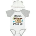 thumbnail image 1 of Inktastic My Papa Loves Me with Sloth and Hearts Boys or Girls Baby Bodysuit, 1 of 5