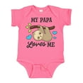 thumbnail image 1 of Inktastic My Papa Loves Me with Sloth and Hearts Boys or Girls Baby Bodysuit, 1 of 5