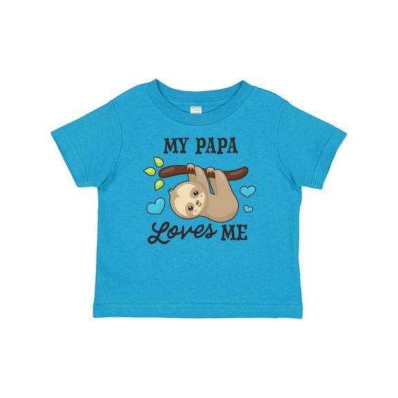 Inktastic My Papa Loves Me with Sloth and Hearts Boys or Girls Baby T-Shirt