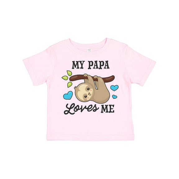 Inktastic My Papa Loves Me with Sloth and Hearts Boys or Girls Toddler T-Shirt