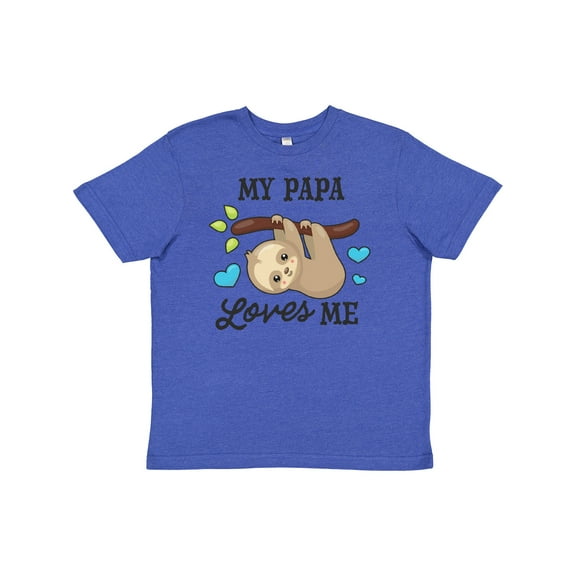 Inktastic My Papa Loves Me with Sloth and Hearts Youth T-Shirt