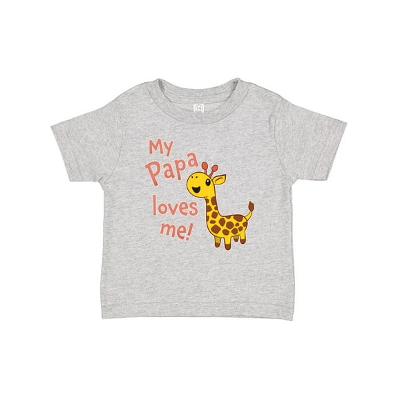 Inktastic My Papa Loves me- cute giraffe Boys or Girls Baby T-Shirt