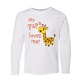 thumbnail image 1 of Inktastic My Papa Loves me- cute giraffe Long Sleeve Youth T-Shirt, 1 of 5
