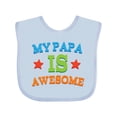thumbnail image 1 of Inktastic My Papa is Awesome Boys or Girls Baby Bib, 1 of 4