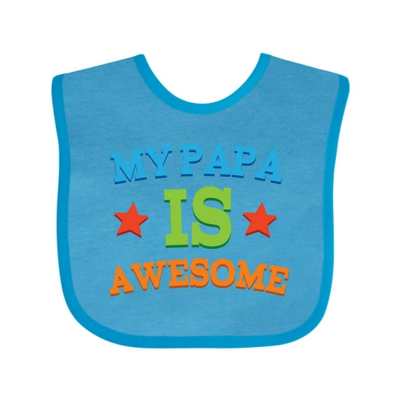 Inktastic My Papa is Awesome Boys or Girls Baby Bib