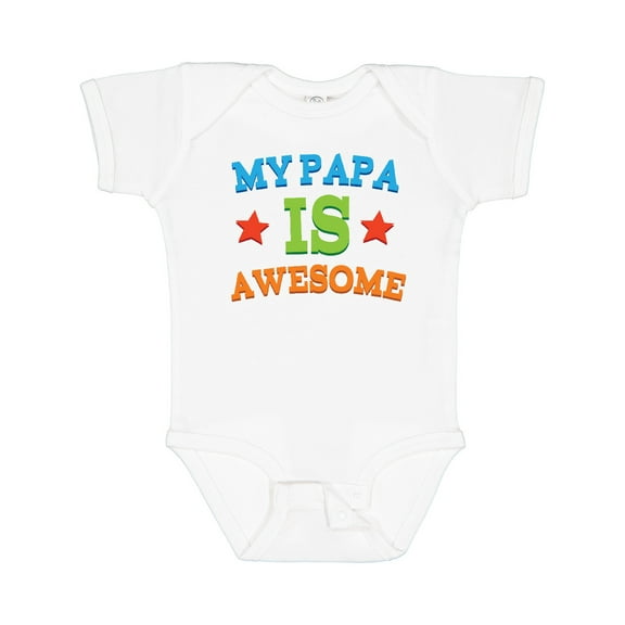 Inktastic My Papa is Awesome Boys or Girls Baby Bodysuit