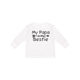 thumbnail image 1 of Inktastic My Papa is My Bestie Boys or Girls Long Sleeve Toddler T-Shirt, 1 of 5