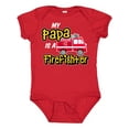 thumbnail image 1 of Inktastic My Papa is a Firefighter with Fire Truck Boys or Girls Baby Bodysuit, 1 of 5