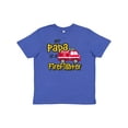 thumbnail image 1 of Inktastic My Papa is a Firefighter with Fire Truck Youth T-Shirt, 1 of 5