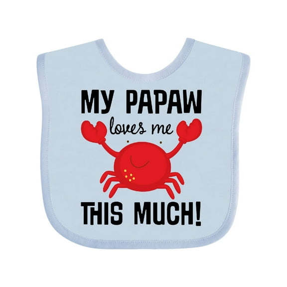 Inktastic My Papaw Loves Me Boys or Girls Baby Bib
