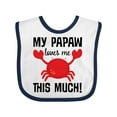thumbnail image 1 of Inktastic My Papaw Loves Me Boys or Girls Baby Bib, 1 of 4