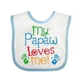 thumbnail image 1 of Inktastic My Papaw Loves Me Boys or Girls Baby Bib, 1 of 4