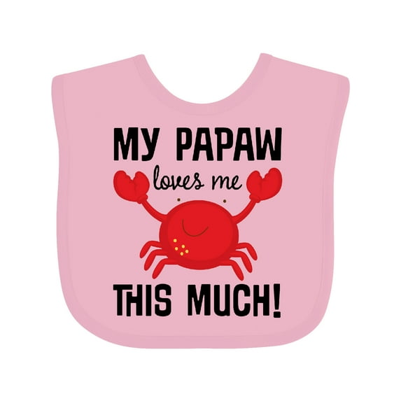 Inktastic My Papaw Loves Me Boys or Girls Baby Bib