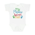 thumbnail image 1 of Inktastic My Papaw Loves Me Boys or Girls Baby Bodysuit, 1 of 5