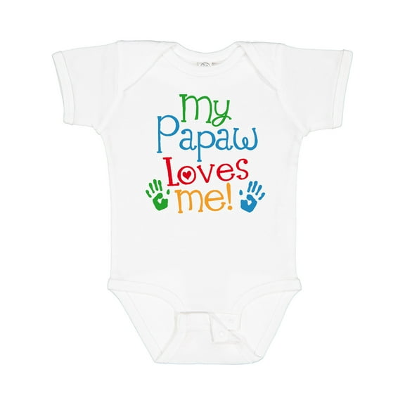 Inktastic My Papaw Loves Me Boys or Girls Baby Bodysuit