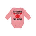 thumbnail image 1 of Inktastic My Papaw Loves Me Boys or Girls Long Sleeve Baby Bodysuit, 1 of 5