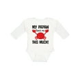 thumbnail image 1 of Inktastic My Papaw Loves Me Boys or Girls Long Sleeve Baby Bodysuit, 1 of 5