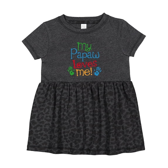 Inktastic My Papaw Loves Me Girls Baby Dress