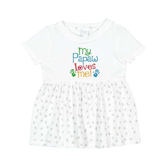 Inktastic My Papaw Loves Me Girls Baby Dress