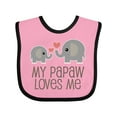 thumbnail image 1 of Inktastic My Papaw Loves Me Grandchild Boys or Girls Baby Bib, 1 of 4