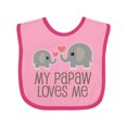 thumbnail image 1 of Inktastic My Papaw Loves Me Grandchild Boys or Girls Baby Bib, 1 of 4