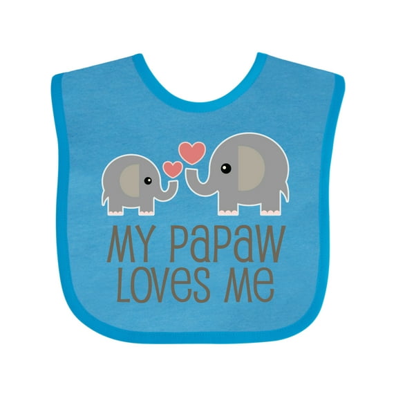 Inktastic My Papaw Loves Me Grandchild Boys or Girls Baby Bib