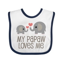 Inktastic My Papaw Loves Me Grandchild Boys or Girls Baby Bib