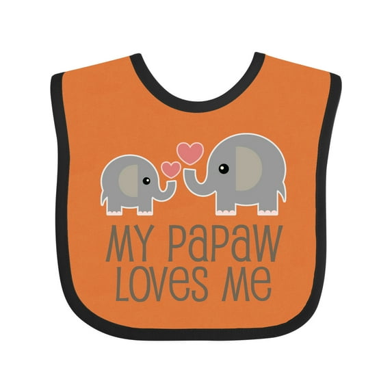 Inktastic My Papaw Loves Me Grandchild Boys or Girls Baby Bib