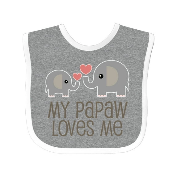 Inktastic My Papaw Loves Me Grandchild Boys or Girls Baby Bib