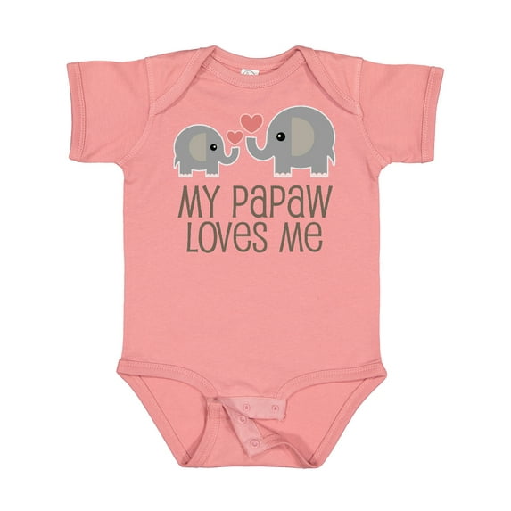 Inktastic My Papaw Loves Me Grandchild Boys or Girls Baby Bodysuit