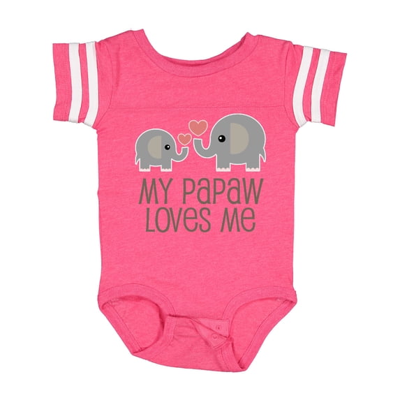 Inktastic My Papaw Loves Me Grandchild Boys or Girls Baby Bodysuit