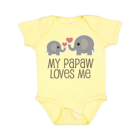 Inktastic My Papaw Loves Me Grandchild Boys or Girls Baby Bodysuit