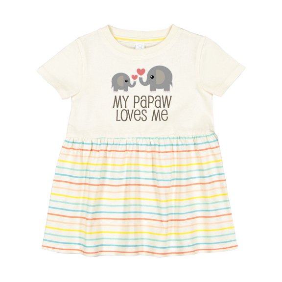 Inktastic My Papaw Loves Me Grandchild Girls Baby Dress