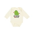 thumbnail image 1 of Inktastic My Papaw Loves Me Grandson Frog Boys Long Sleeve Baby Bodysuit, 1 of 5