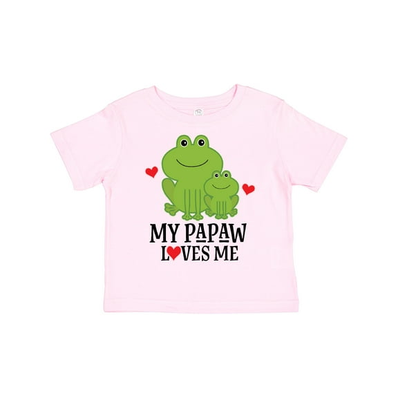 Inktastic My Papaw Loves Me Grandson Frog Boys Toddler T-Shirt