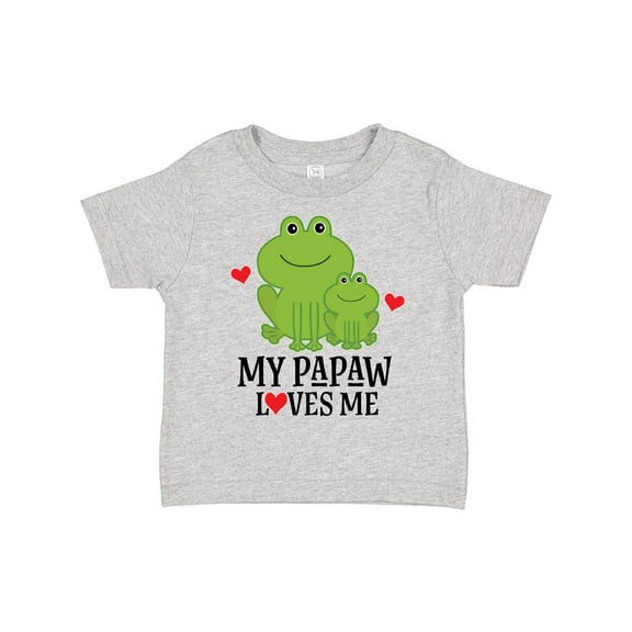 Inktastic My Papaw Loves Me Grandson Frog Boys Toddler T-Shirt