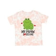 thumbnail image 1 of Inktastic My Papaw Loves Me Grandson Frog Boys Toddler T-Shirt, 1 of 5