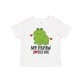 thumbnail image 1 of Inktastic My Papaw Loves Me Grandson Frog Boys Toddler T-Shirt, 1 of 5