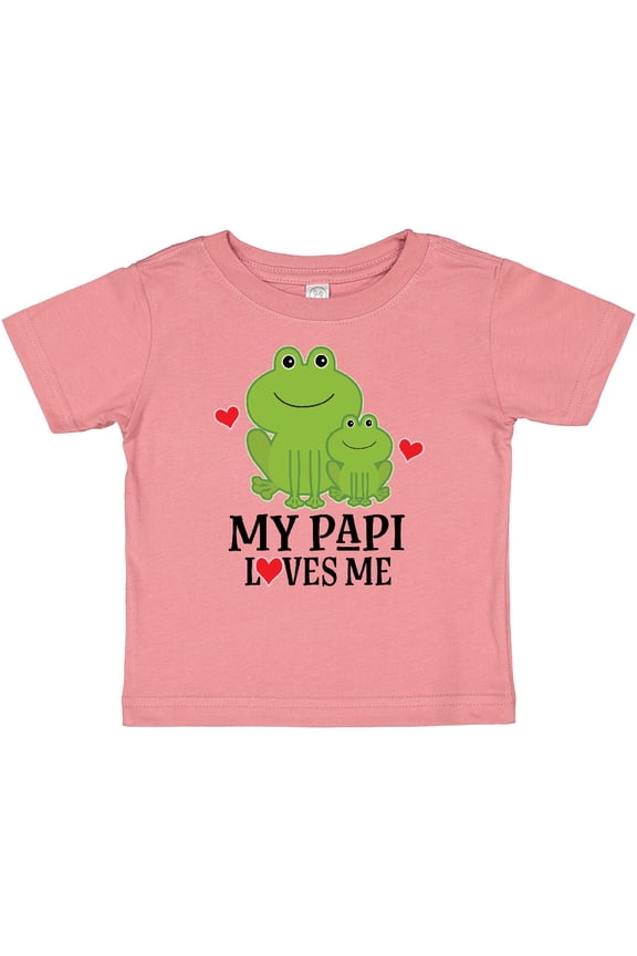 My Papi Loves Me Grandson Frog Boys Baby T-Shirt
